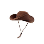 Breathable Western Cowboy Hat – Wide Brim, Adjustable, Summer Sun Protection-HighTouch