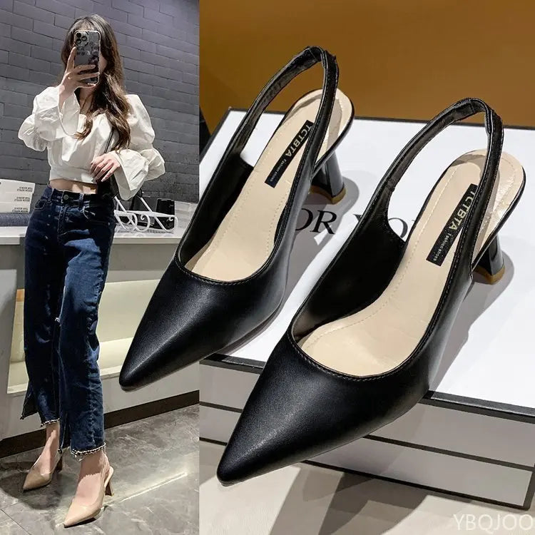 Pointed Toe High Heeled Sandals Women
