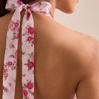 Floral Halter Ruffled Smocked Mini Dress – Sweet, Breezy & Chic-HighTouch