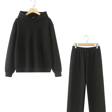 Women’s Casual Hooded Pullover & Straight Pants Set — Cozy, Chic & Versatile
