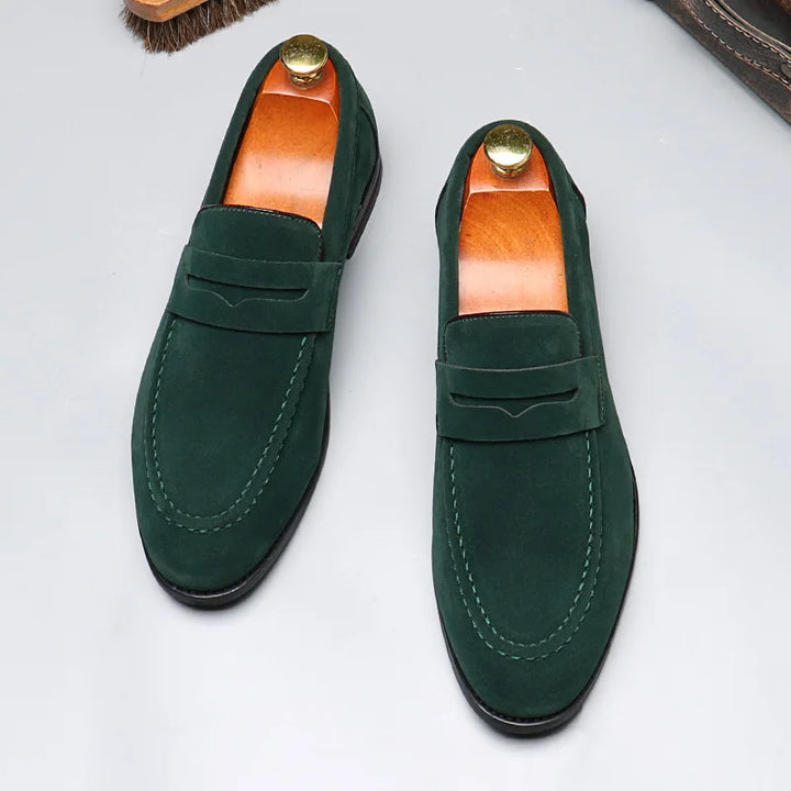Men’s Suede Slip-On Loafers-HighTouch