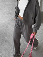 Women’s Zip-Up Hoodie & Pants Set-HighTouch