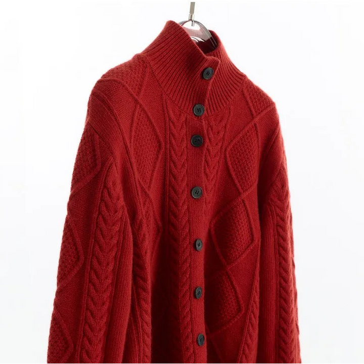 Women’s Cable Knit Cardigan-HighTouch