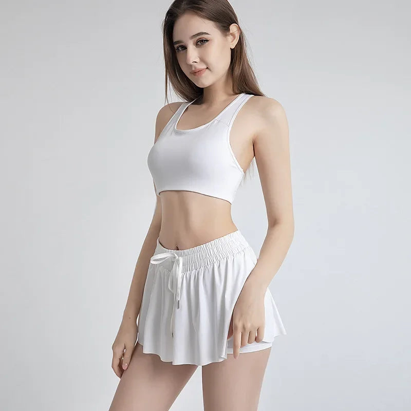 High-Waist Women’s Sport Skirt Shorts – Summer Gym & Yoga Wear-HighTouch