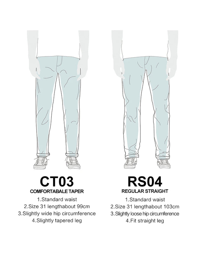 Heavyweight  Fadeless Denim Jeans Men – Regular Fit Autumn Brushed Liner
