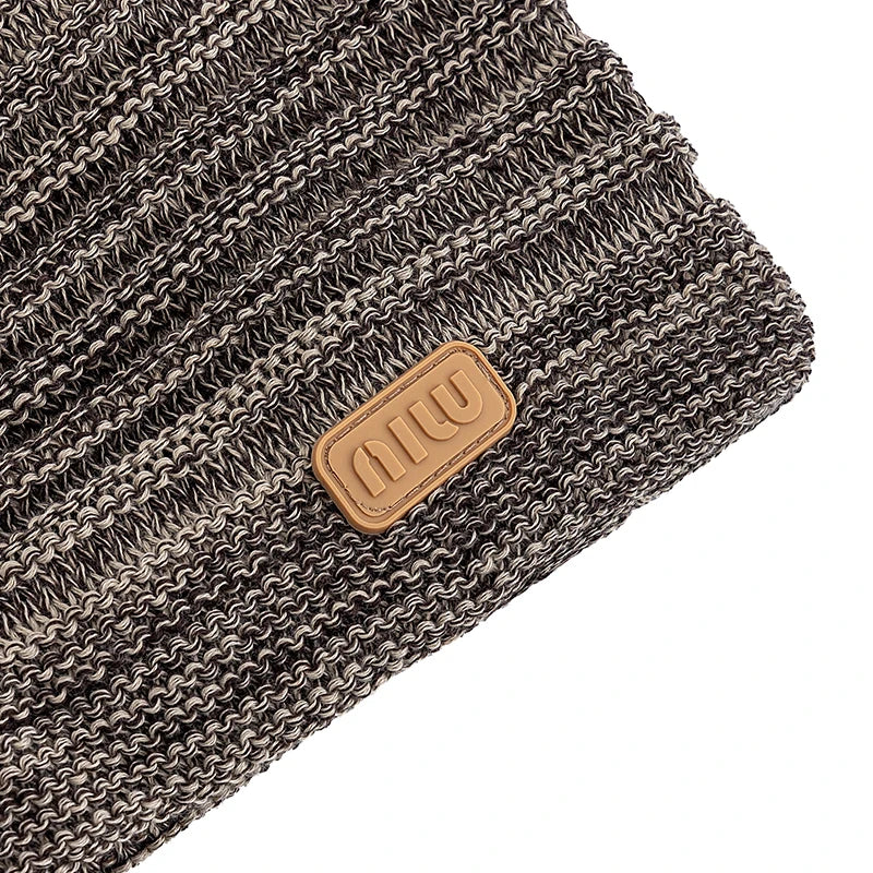 Unisex Striped Slouchy Winter Beanie-HighTouch