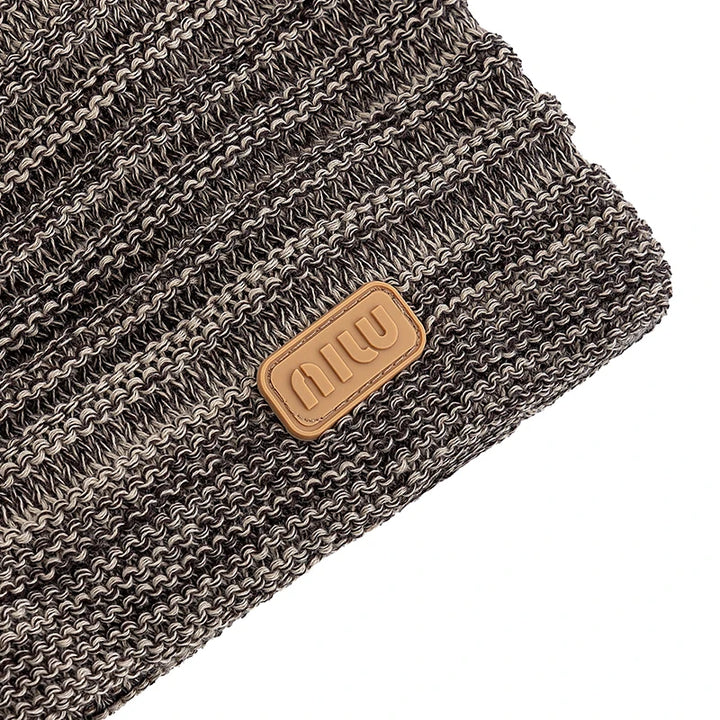 Unisex Striped Slouchy Winter Beanie-HighTouch