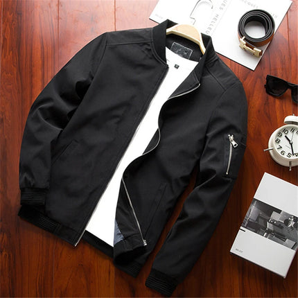 Lightweight Slim Fit Bomber Jacket for Men