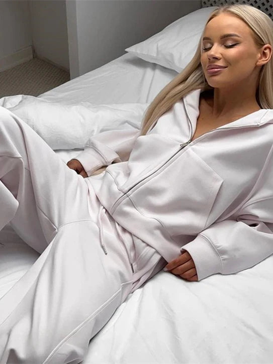 Women’s Zip-Up Hoodie & Pants Set-HighTouch