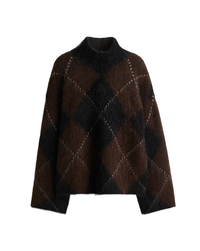 Women’s Argyle Knit Skirt Set