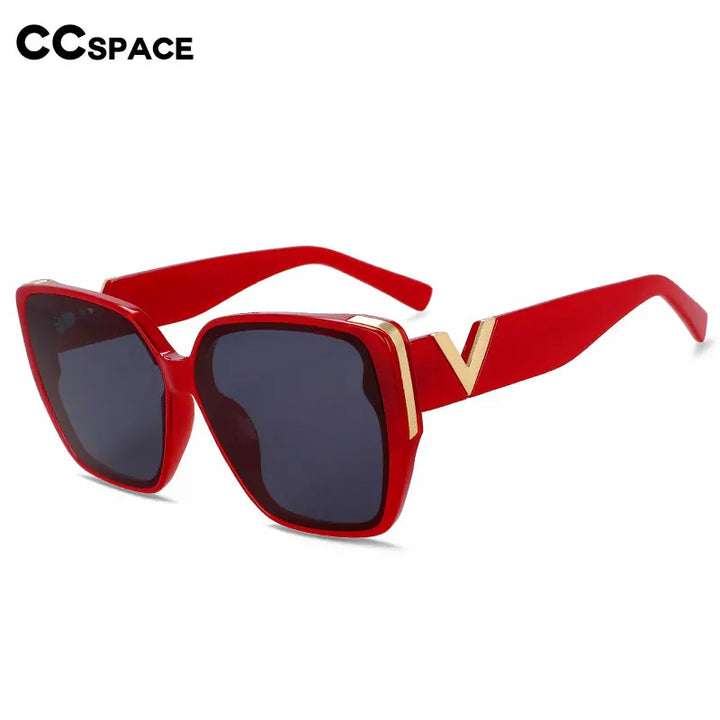 Women’s V-Logo Mirror Retro Sunglasses-HighTouch
