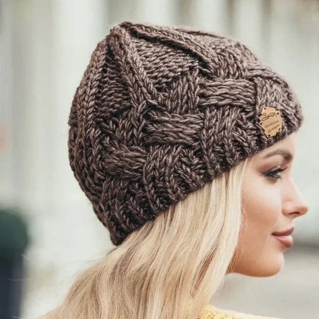 Korean Thick Knit Beanie for Women