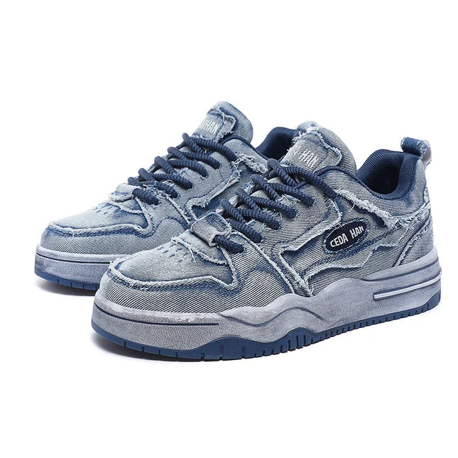 Men’s Personalised Denim Skateboarding Shoes