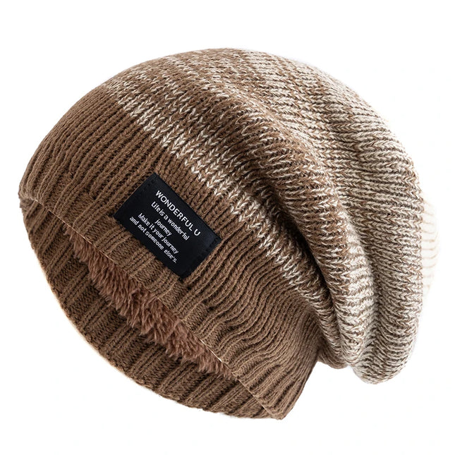 Plush Fur-Lined Slouchy Beanie for Women