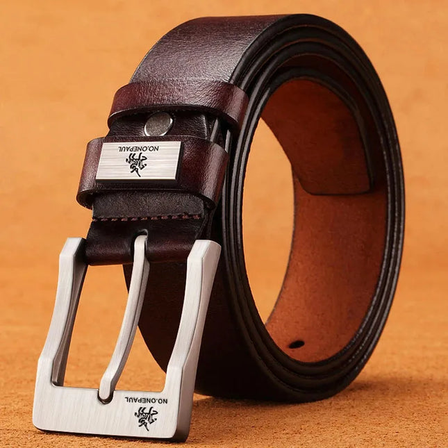 Men’s Leather Buckle Jeans Belt – High-Quality