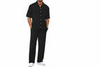 Men’s Summer Business Casual Set – Classic Shirt & Trousers-HighTouch