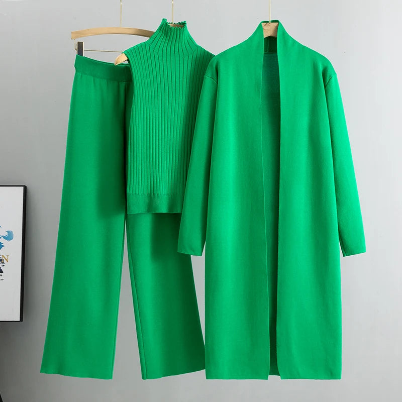 Women’s Knitted 3‑Piece Set-HighTouch
