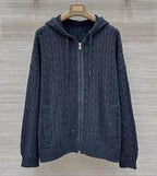 100% Wool Hooded Knit Set-HighTouch