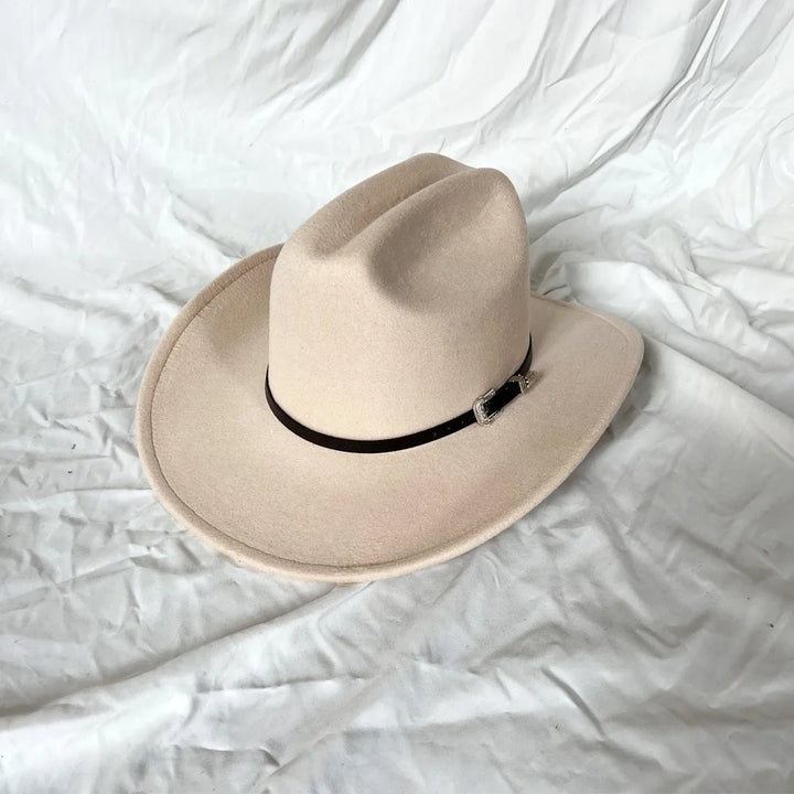 Classic Vintage Western Cowboy Hat – Leather Wide Brim Adjustable-HighTouch
