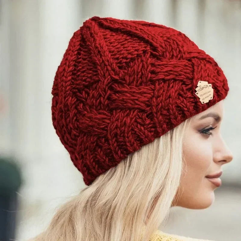 Korean Thick Knit Beanie for Women-HighTouch