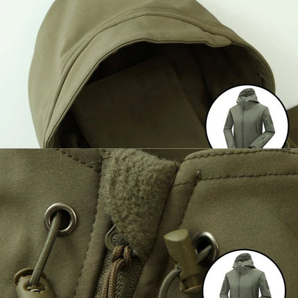 Waterproof Softshell Fleece Jacket Men