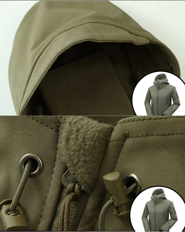 Waterproof Softshell Fleece Jacket Men