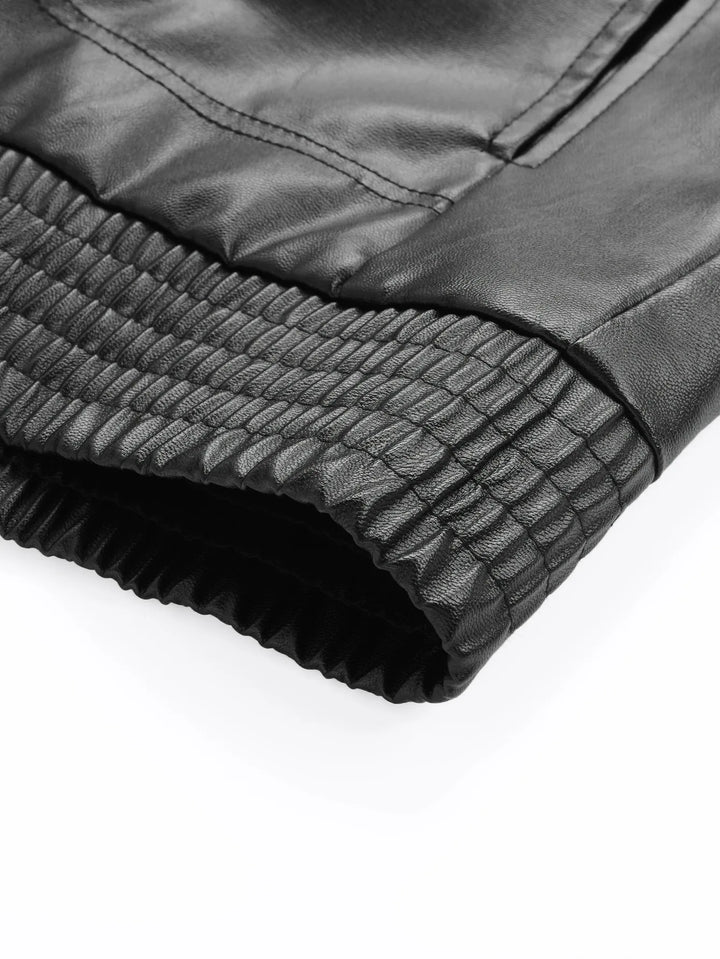 Men’s Lapel Leather Jacket-HighTouch