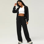 Women Cozy Wide Leg Sweatpants Soft Lounge Pants-HighTouch