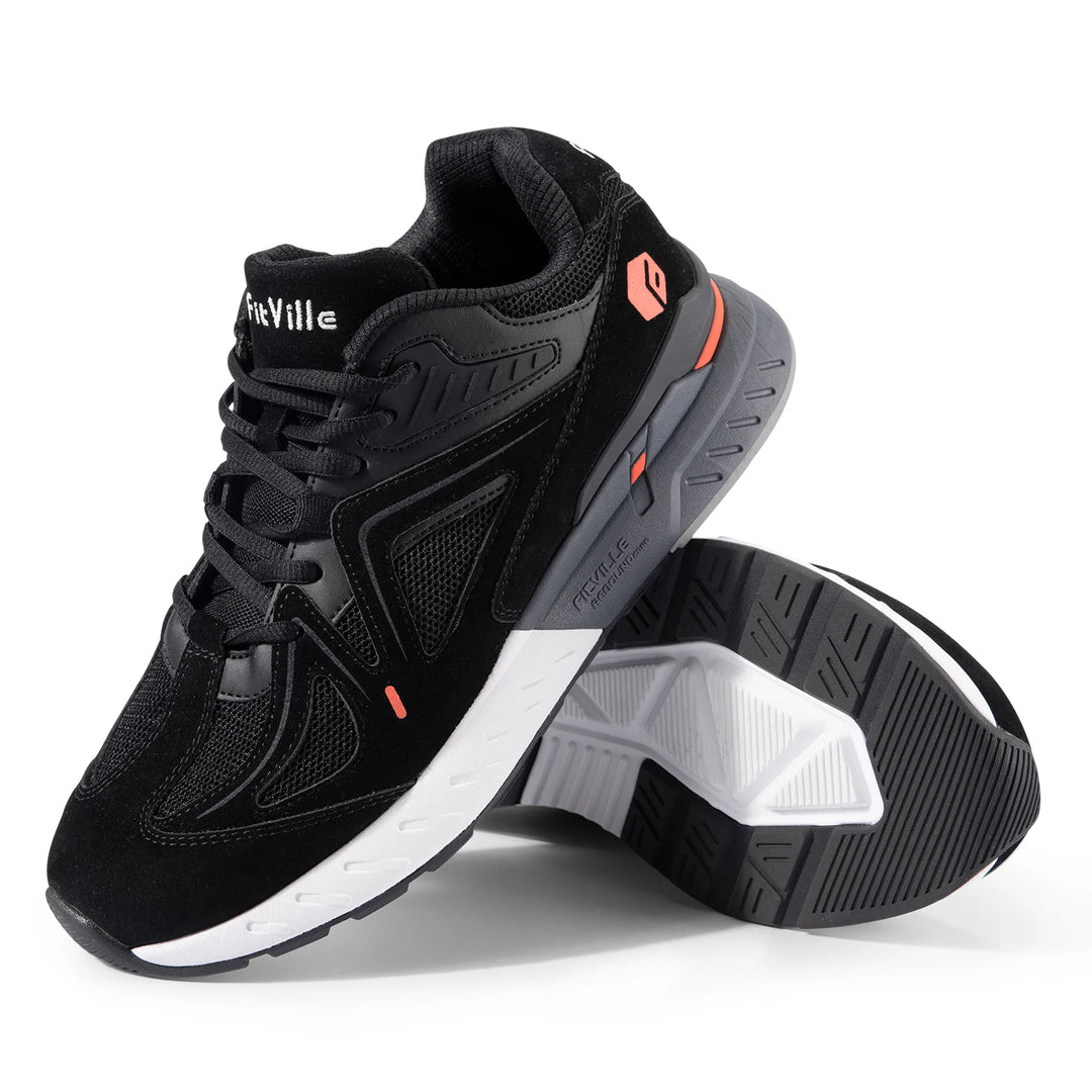 FitVille Men’s Walking Shoes – Extra Wide Lightweight Sneakers for Flat Feet-HighTouch