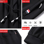 Plus Size Men’s Loose Fit Cotton Jogger Track Pants-HighTouch