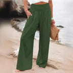 Comfort & Style – Cotton Pull-On Casual Pants for Women-HighTouch
