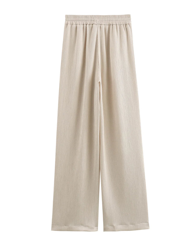 Women’s Double-Breasted Blazer & Wide-Leg Trousers Set