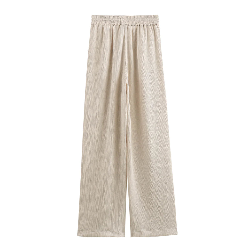 Women’s Double-Breasted Blazer & Wide-Leg Trousers Set