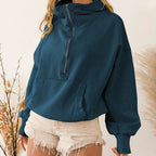 Women's Zip-Up Lazy Style Hoodie-HighTouch