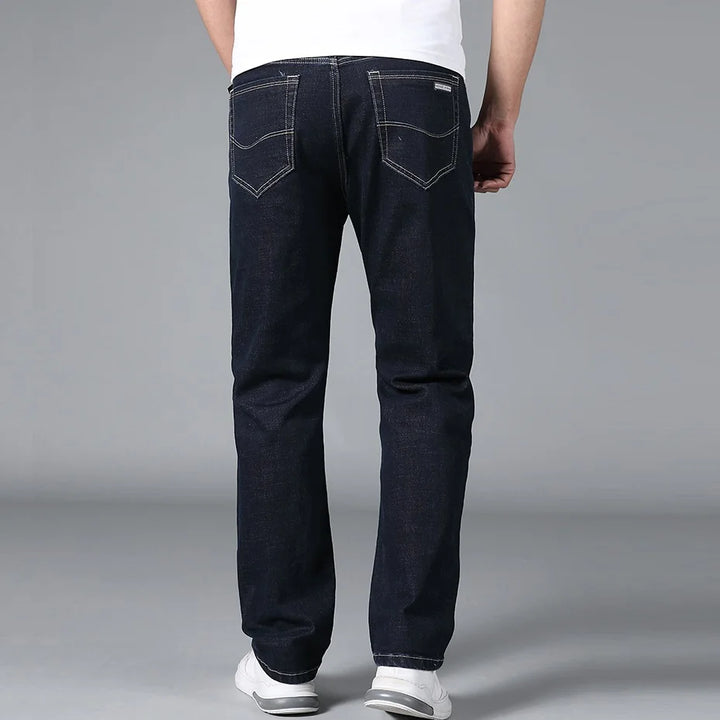 Tall Men’s Stretch Black Straight-Leg Jeans-HighTouch
