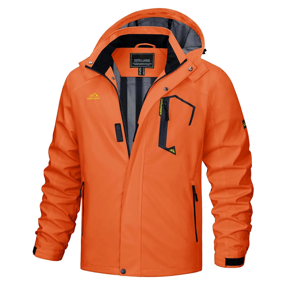 Men's Lightweight Mesh-Lined Waterproof Windbreaker Jacket-HighTouch