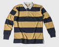 Heavyweight Striped Long-Sleeve Collared Tee – Autumn / Winter Men’s Stand Fit