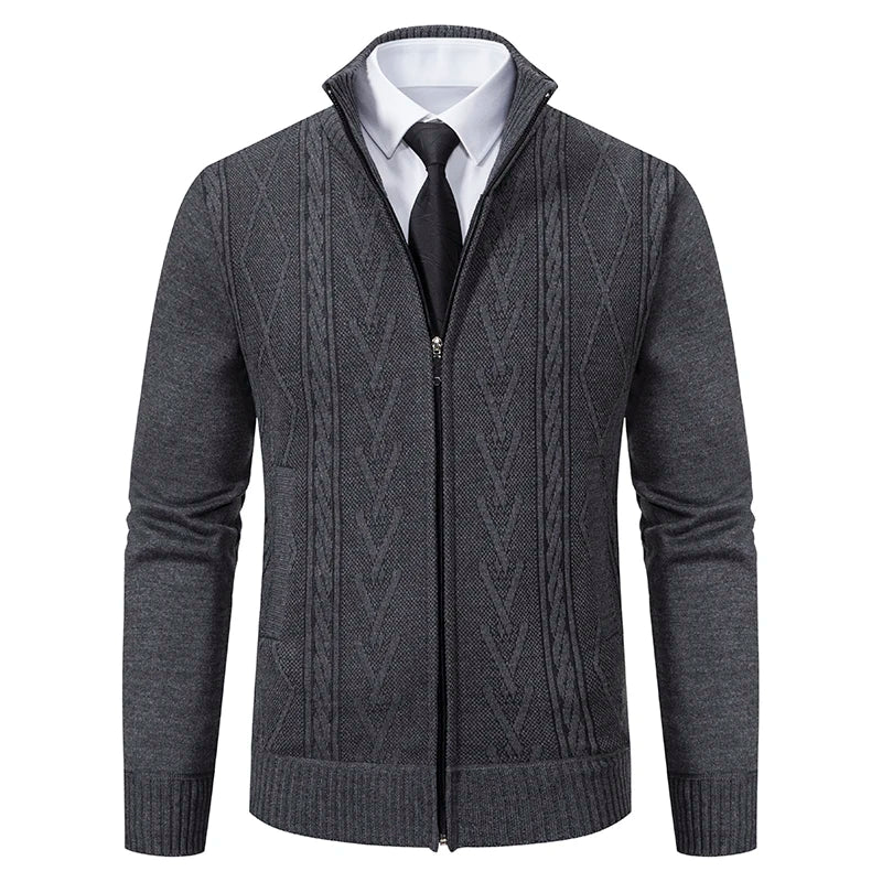 Cappotto maglione imbottito da uomo in misto cashmere