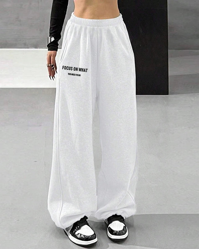 Mia Muse High-Waist Wide-Leg Pants – All‑Season Korean Casual Trousers