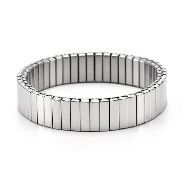Gold Colour Titanium Steel Heart Elastic Bracelet-HighTouch