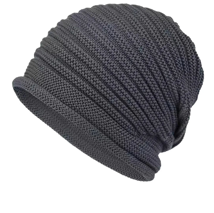 Women & Men Autumn Winter Knitted Wool Roll‑Brim Beanie-HighTouch