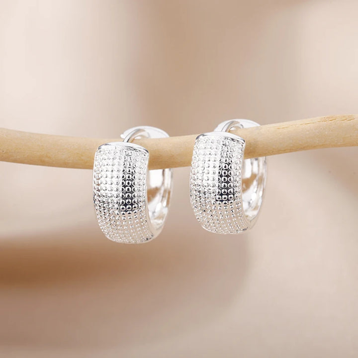 Gold Colour | Silver Stainless Steel Small Hoop Earrings-HighTouch