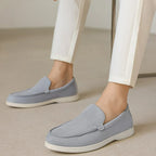 Men’s Suede & Leather Slip-On Loafers-HighTouch