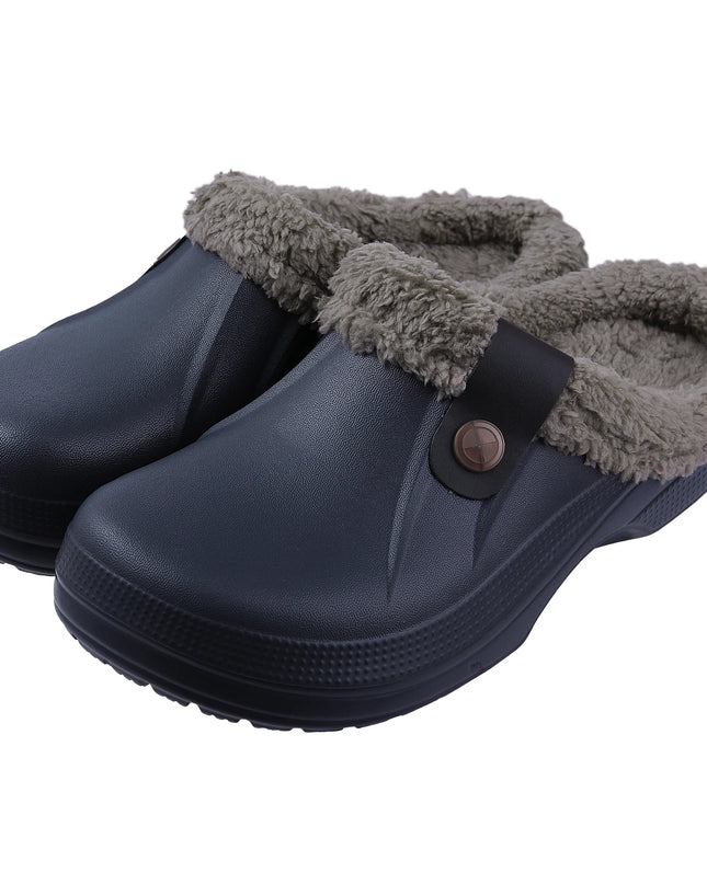 Fuzzy EVA Clogs Unisex – Waterproof Warm Plush Winter House & Garden Slippers