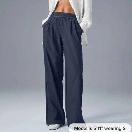 Women’s High-Waist Loose Wide-Leg Quick-Dry Pants