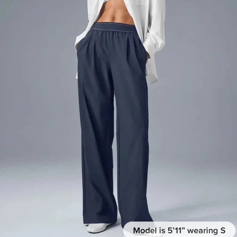 Women’s High-Waist Loose Wide-Leg Quick-Dry Pants-HighTouch