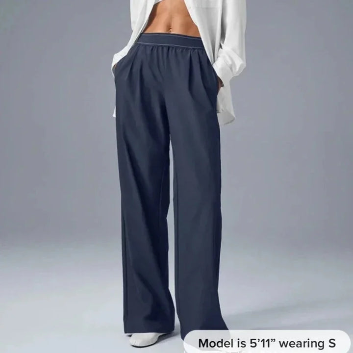 Women’s High-Waist Loose Wide-Leg Quick-Dry Pants-HighTouch