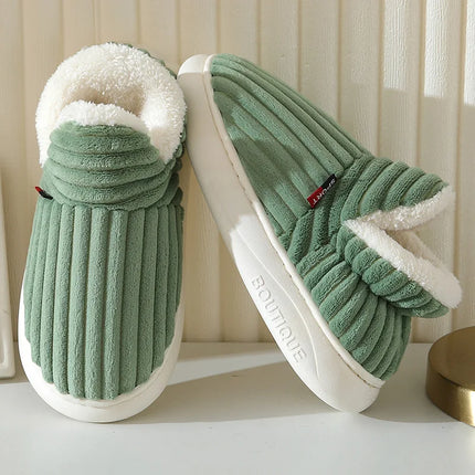Unisex Plush Fur Slide Slippers – Warm Ankle Soft-Sole Indoor Fashion