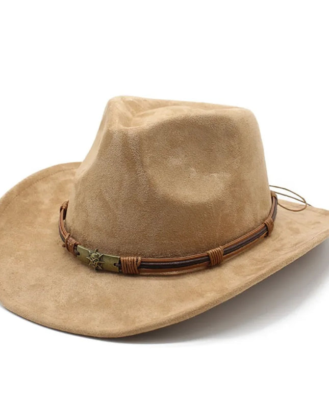 Western Cowboy Hat – Jazz Knight felt hat with bull-shaped décor
