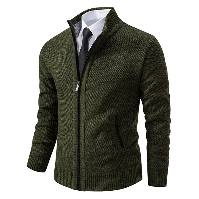 Men’s Fleece-Lined Zip Cardigan